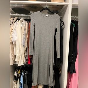Abound grey long sleeve dress w slit from Nordstrom
